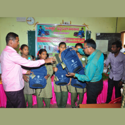 Happy Children with School Bags